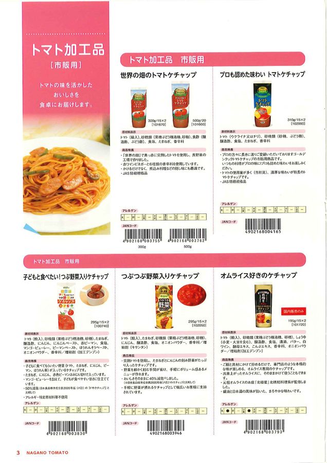 ケチャップページ ㈱ナガノトマト