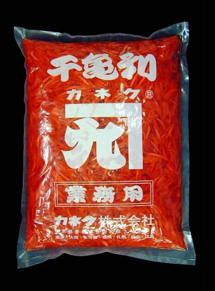 カネク　ブルーＫ紅千切生姜　中袋　　　　　　８００Ｇ