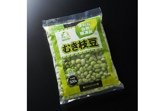 神栄　中国産　便利な自然解凍品　むき枝豆　５００Ｇ