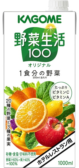 カゴメ　ホテルレストラン用　野菜生活１００　オリジナル　１Ｌ