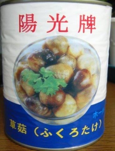 陽光牌　中国産　草菇（ストローマッシュ）ホール　4号缶/24入