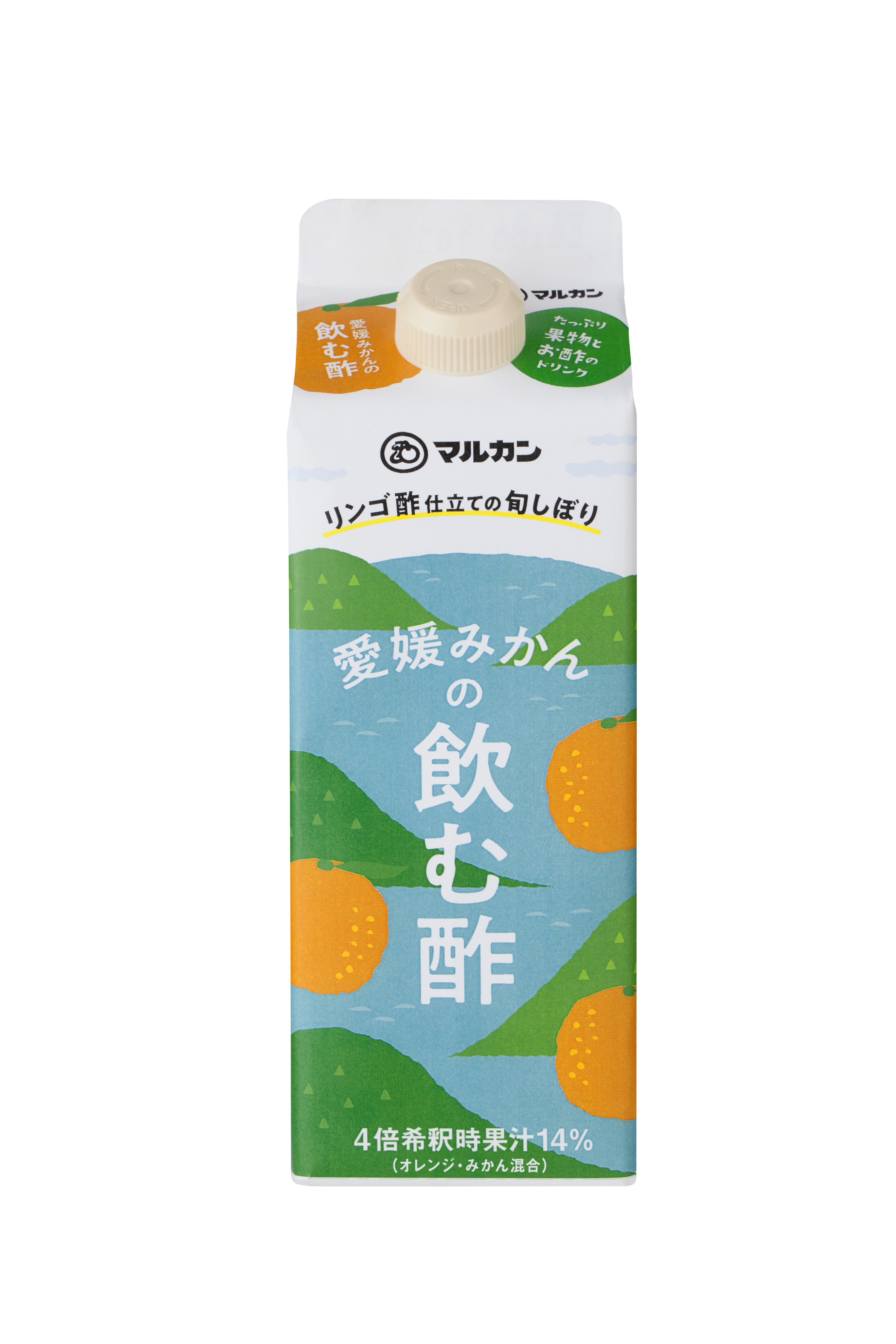 マルカン酢　リンゴ酢仕立ての旬しぼり愛媛みかん　５００ｍｌ紙容器