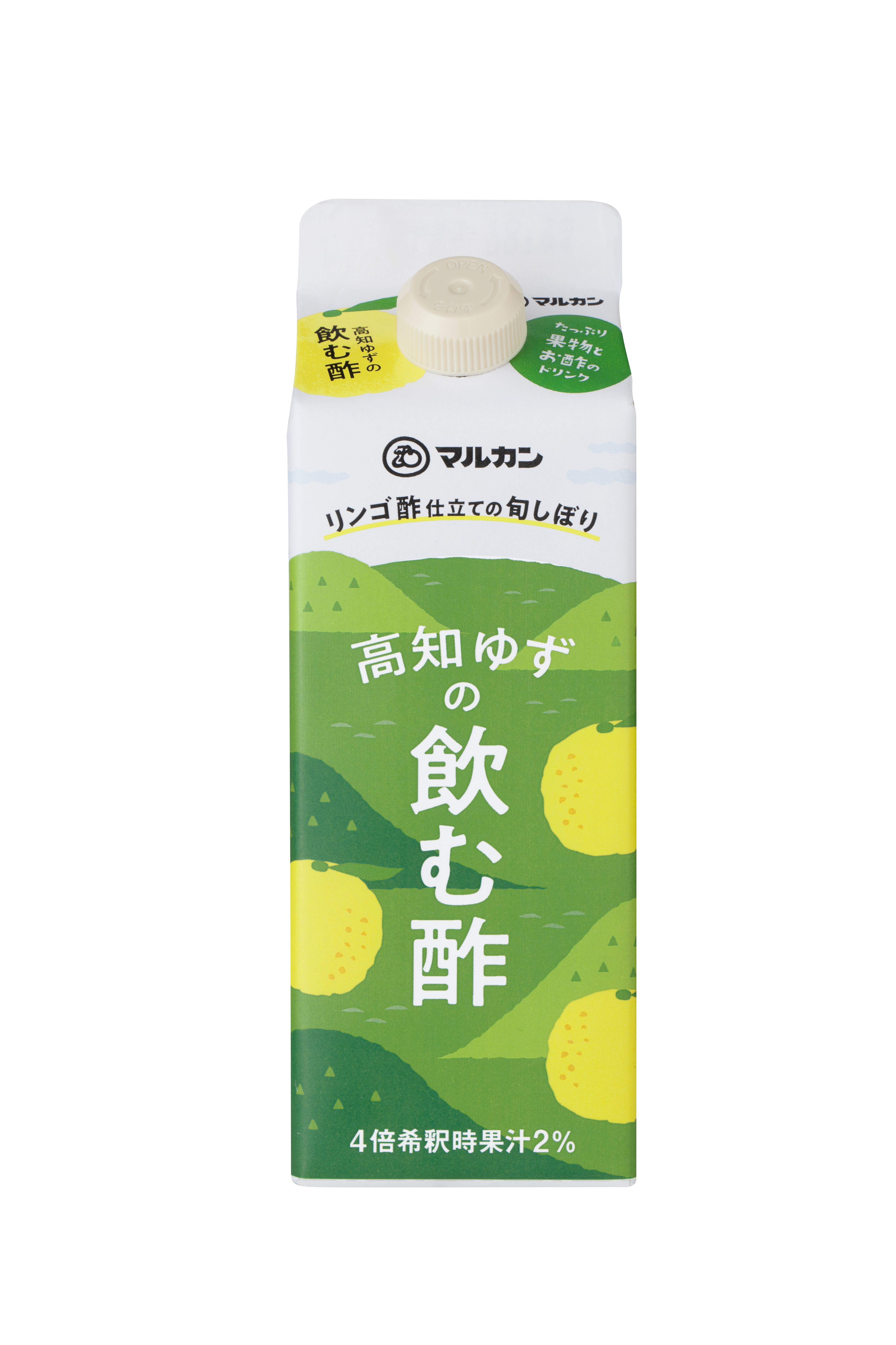 マルカン酢　リンゴ酢仕立ての旬しぼり高知ゆず　５００ｍｌ　紙容器