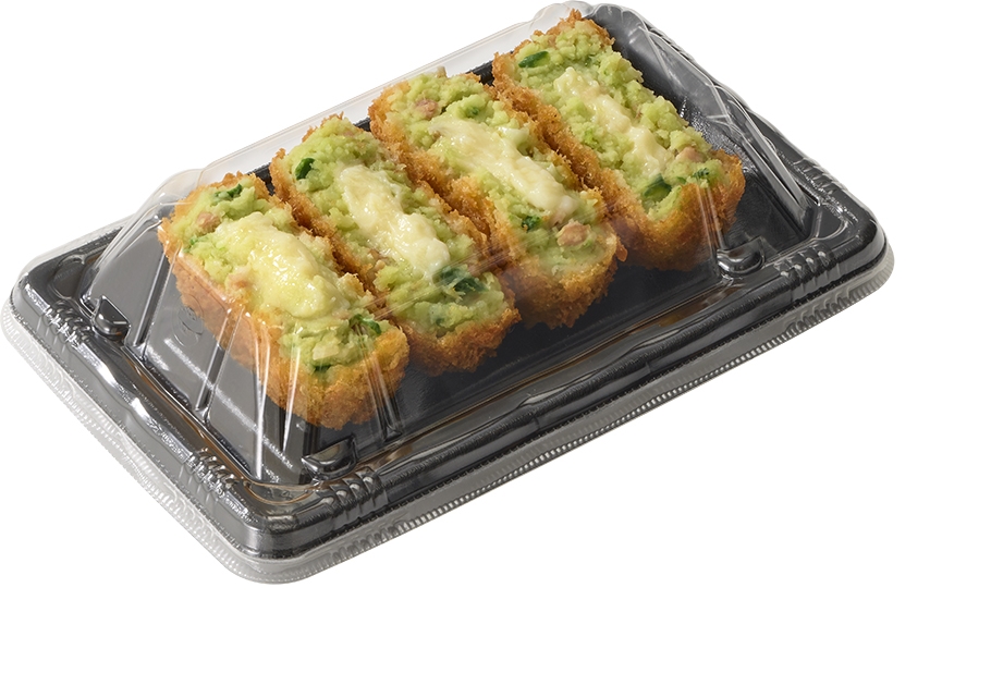 アスパラベーコンのホワイトソース包み揚げ