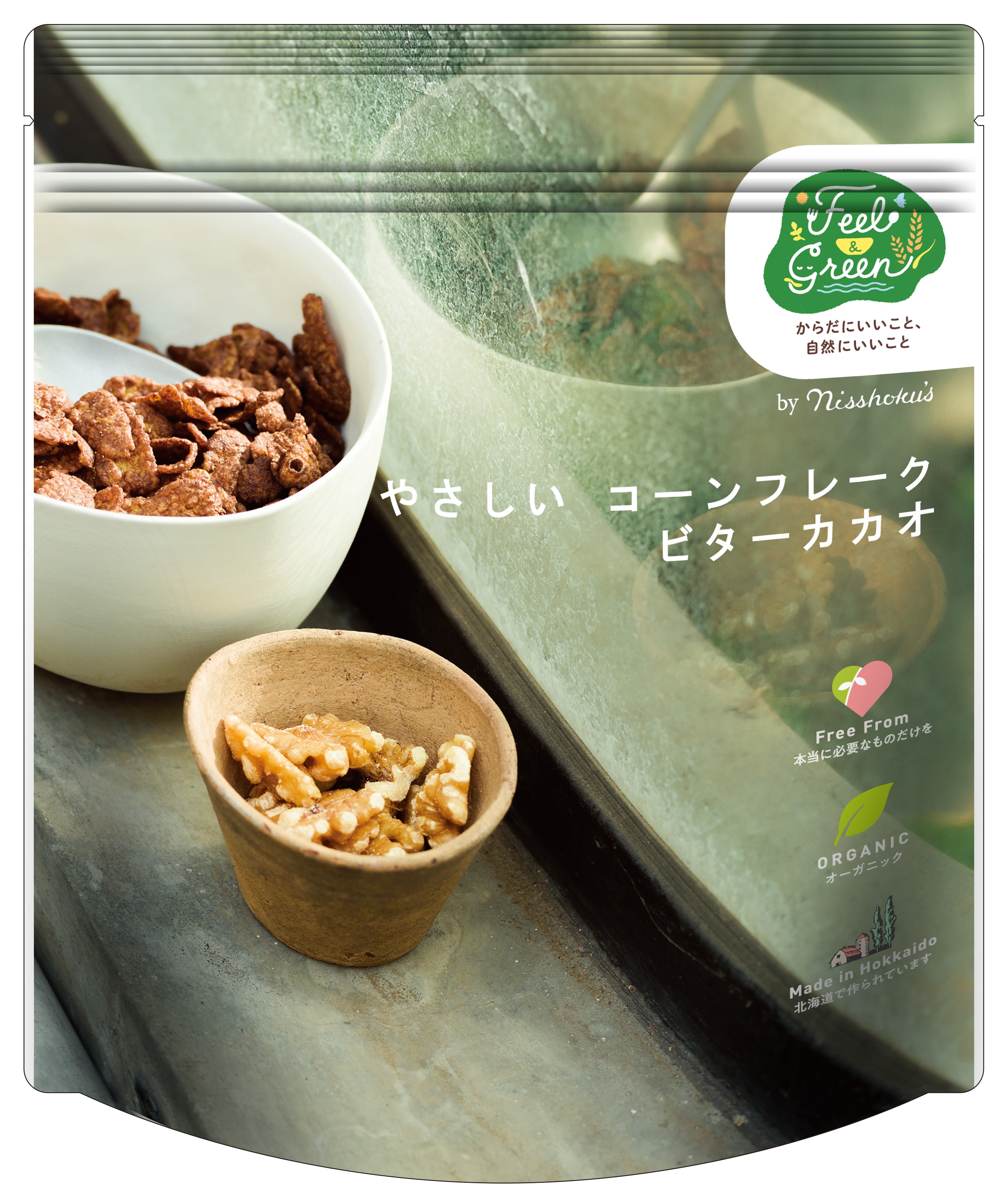 日食 F＆G やさしいコーンフレークビターカカオ140g