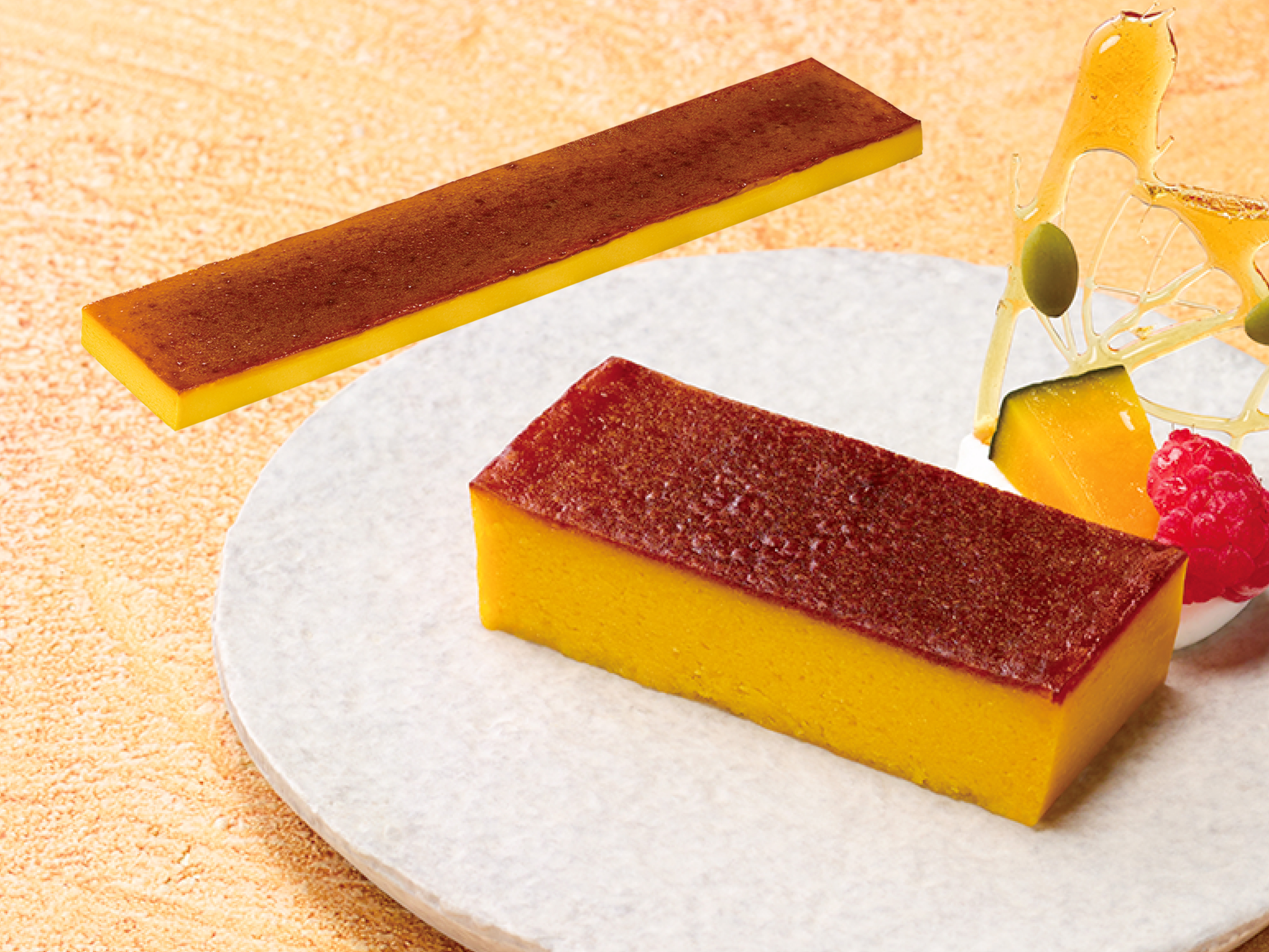 フリーカットケーキほめられかぼちゃのバスクチーズケーキ