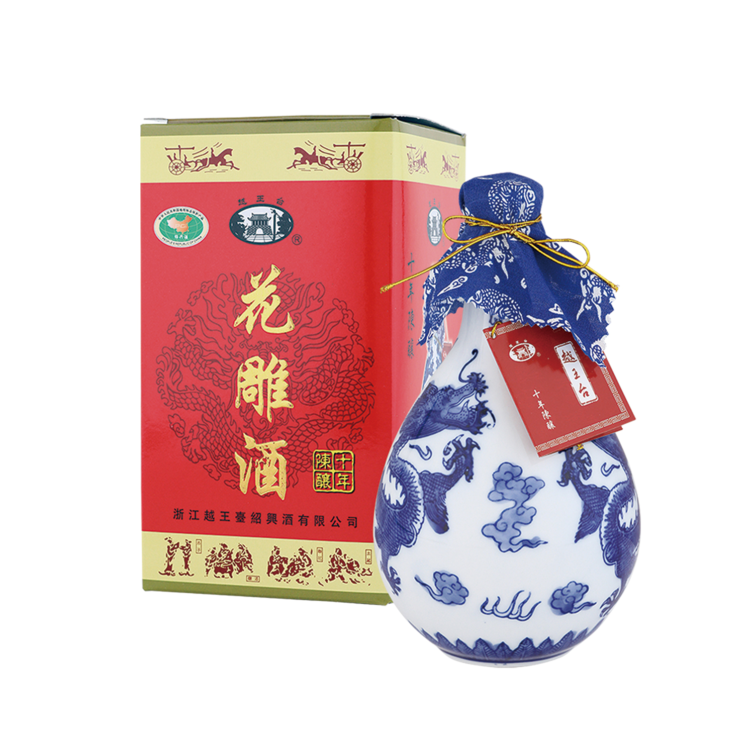 【10年熟成】越王台 陳年花彫酒 白磁ボトル 500ml