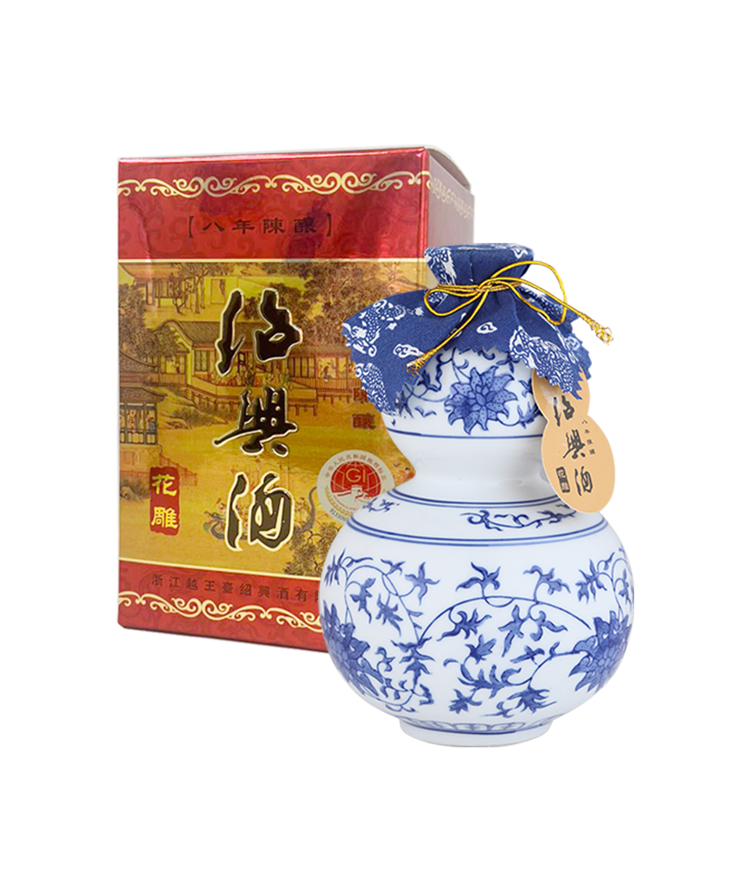 【8年熟成】越王台 陳年花彫酒 ひょうたんボトル 500ml
