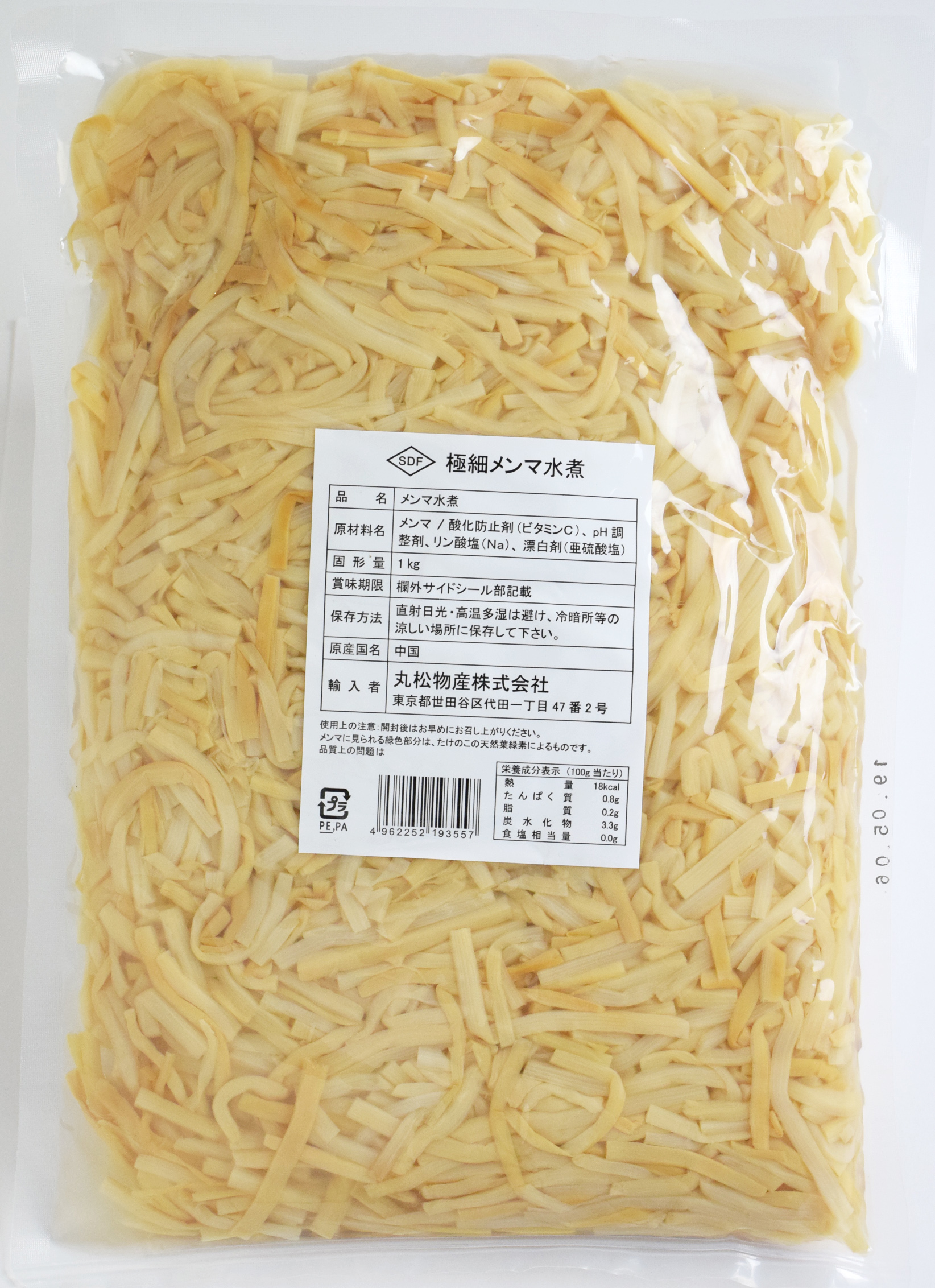 丸松　ＳＤＦ極細メンマ水煮　１kg