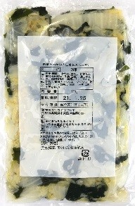 冷凍白菜とわかめの生姜あえ