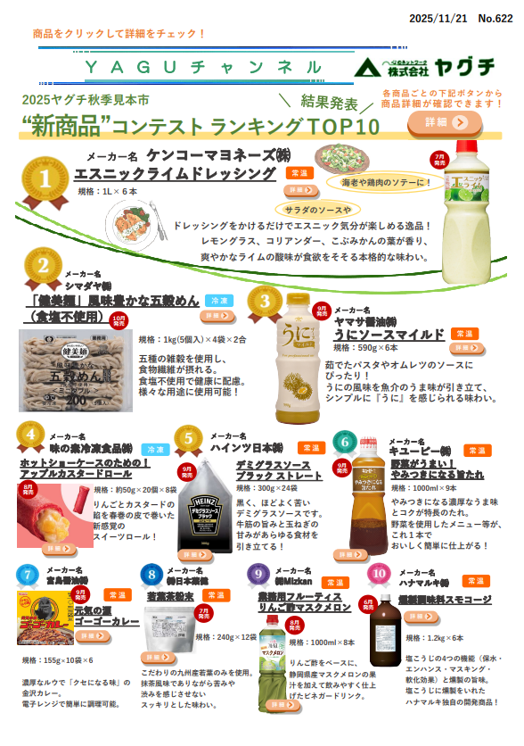 25秋見本市特集～新商品コンテスト TOP10～